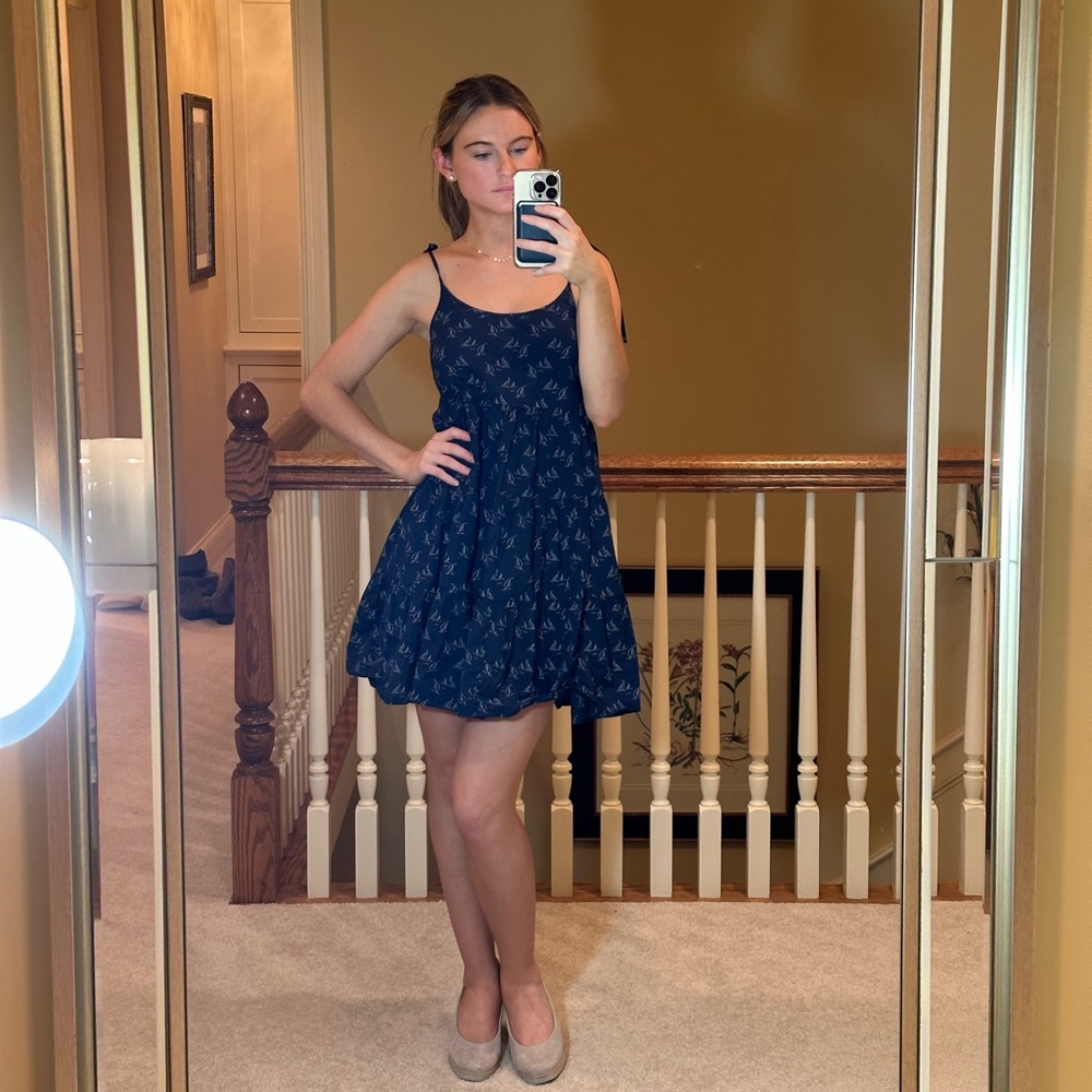 Vineyard Vines Sail Babydoll Dress (XXS, Navy)